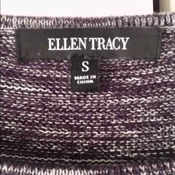 ELLEN TRACY Purple Heather Long Tunic Sweater - Picture 2 of 3